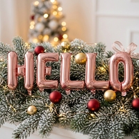 Königlich Elegantes Ballon-Set HELLO 2027 Aluminiumfolie Buchstabenballons Silvester-Party Dekorative Festballons