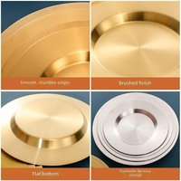 Assiette à légumes et à collations de style coréen en acier inoxydable 201, durable, résistante au lave-vaisselle, à bords plats, avec bords en forme de chapeau de paille, pour toutes les occasions