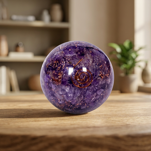 Esfera de Amatista Natural, Bola de Orgón, Cristal Curativo, Gema Decorativa para el Hogar, Fabricante y Exportador Mayorista de la India - Product Image 4
