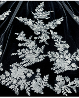 Voiles de mariée en dentelle Feishiluo ivoire et blanc 100% polyester, appliques, une seule couche, longues, florales, accessoires de mariée