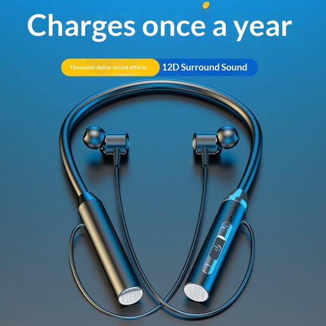 Gift Wholesale Bluetooth Wireless Headset Neck Sports Binaural In-ear Noise Reduction Call Function