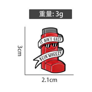 เข็มกลัดเคลือบลายตลกๆ รูปนางฟ้าสีชมพู สำหรับผู้ที่เป็นโรคหอบหืด ไม่ใช่เรื่องง่ายที่จะมีอาการหายใจติดขัด ของขวัญเครื่องประดับสำหรับสาวๆ - Product Image 5