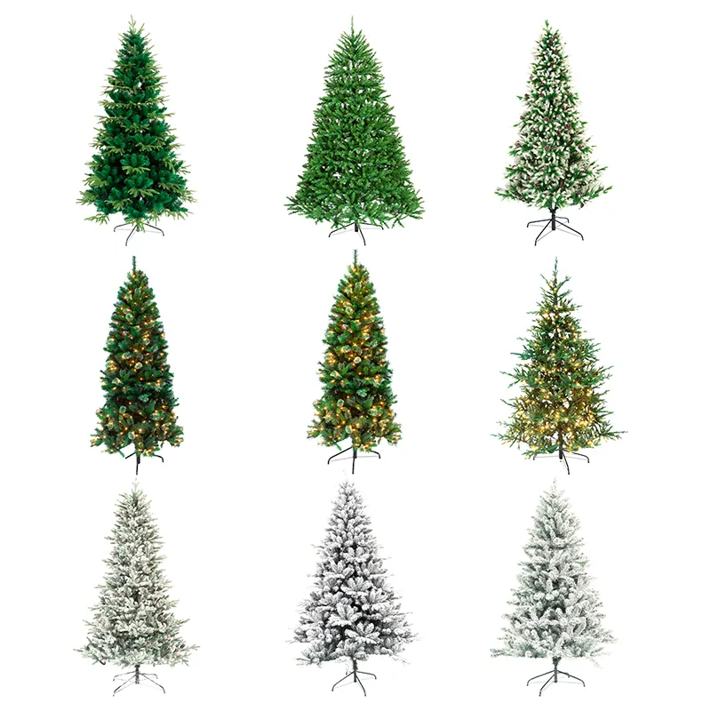Best Seller Wholesale High Quality Big Outdoor Grinch Pvc/Pet Foil Christmas Trees With Led Lights