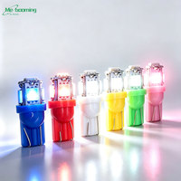 Bombillas LED T10 W5W para Interior de Coche, Luces de Techo, Lectura, Puerta, Maletero, 12V 5050-5SMD 7000K Blanco Rojo Amarillo Azul Rosa Verde