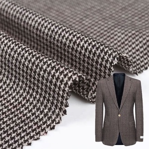 Các Nhà Sản Xuất Vải Viscose Polyester Dệt Kim Houndstooth Tissu <span class=keywords><strong>In</strong></span> Lưới Nuốt 300GSM - Product Image 1