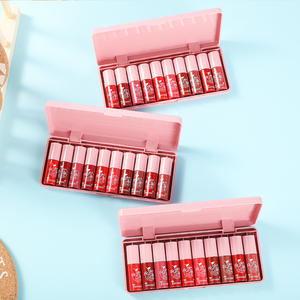 10 lucidalabbra rosa perlescente Set di smalto liquido per <span class=keywords><strong>labbra</strong></span> color minerale di lunga durata con smalto carino specchio idratante in Gel opaco per il trucco del rossetto - Product Image 4