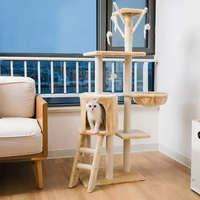 En gros, Grande Maison pour chat de luxe en bois et corde de sisal, classique, écologique, Meuble pour animaux de compagnie, Arbre à chat en carton