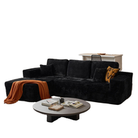 Style nordique 2.5x2.5x0.8m modulaire multifonctionnel en forme de L Chenille canapé moderne confortable Durable 1 inclinable flexible 4 Plus