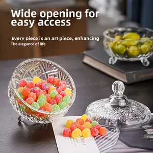 European Style China Glass Candy Jar Cup Storage Fruit Gift Decoration <strong>Sugar</strong> <strong>Flower</strong> Tea Spice Return Unisex - Product Image 2