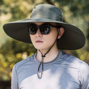 Men's Wide Brim Sun <b>Hat</b> Breathable UV Protection Outdoor Fishing Hiking <b>Hat</b> <b>Summer</b> Bucket <b>Hat</b> Polyester Adult - Product Image 2