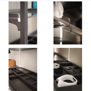 ZYTH Dressing ouvert moderne et minimaliste avec éclairage LED, armoire murale sur mesure pour salon/villa - Product Image 6