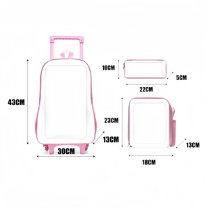Mochila con Ruedas 3 en 1 con Estampado <span class=keywords><strong>de</strong></span> Dinosaurios <span class=keywords><strong>de</strong></span> Dibujos Animados, Mochila Escolar Ligera con Ruedas <span class=keywords><strong>para</strong></span> Niños, Patrón Personalizado <span class=keywords><strong>para</strong></span> <span class=keywords><strong>Adolescentes</strong></span> - Product Image 3