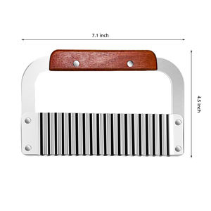 Cuchillo ondulado Manual <span class=keywords><strong>de</strong></span> acero inoxidable, <span class=keywords><strong>cortador</strong></span> <span class=keywords><strong>de</strong></span> patatas con Chip para verduras y gofres - Product Image 6