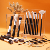 Ensemble de 20 pinceaux de maquillage professionnels noirs pour le visage et les yeux, avec pinceau correcteur, pour B20