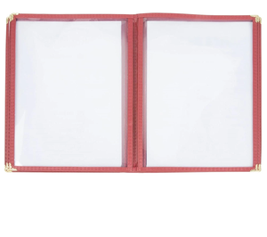 Cafe EXPRESS Couverture de menu à six panneaux 12 vues Coins noirs et dorés 11 "x 8.5" Format A4 des fournisseurs Yimi - Product Image 3