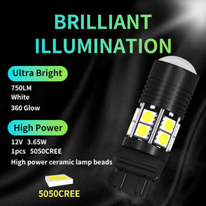 หลอดไฟรถยนต์ W5W T10 8 SMD LED พร้อมเลนส์แบบ Eagle Eye Spot รุ่น 194 168 501 7 สี DC 12V - Product Image 6