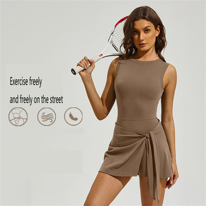 Vestido de Pickleball para Mujer al por Mayor con Logotipo Personalizado, Etiqueta Privada OEM, Transpirable, Cintura Elástica, Ajuste Delgado, Poliéster y Spandex, Deportivo - Product Image 3