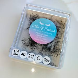 Premade 4D ventilateur Extensions de cils personnalisé 1000 ventilateurs 0.03/0.05/0.07 cachemire longue tige Application facile 15mm longueur produit de beauté - Product Image 3