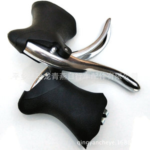 Palancas de freno para carreras en carretera, aleación de aluminio, ergonómicas de 2 dedos, color negro, para bicicleta de carretera - Product Image 2