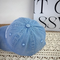 Gorra de Béisbol Vintage de Mezclilla Lavada con Bordado de Letras, Unisex, Nueva, Versátil, Estiliza el Rostro, Sombrero para el Sol de Otoño, a la Moda