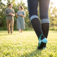 Chaussettes de compression artistiques |   Chaussettes en coton/fibre de bambou à séchage rapide, style classique, tricotées, pour adultes |   OEM personnalisé
