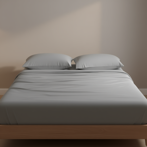 Set di Lenzuola con Angoli Elasticizzati Viasoft, Grigio, 100% Poliestere, Misura Matrimoniale, Design Semplice Lavato, Biancheria da Letto per Casa - Product Image 2