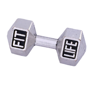Pendentif en métal 3D écologique, design inspiré de la salle de sport, <span class=keywords><strong>CrossFit</strong></span>, Fit Life, Live Barbell, perle, charme, haltère, bijoux de fitness - Product Image 6