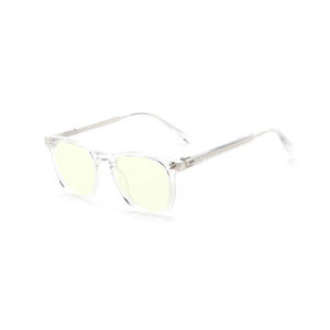 Lunettes anti-lumière bleue Techota, monture transparente, verres jaunes, style tendance, utilisation quatre saisons - Product Image 4