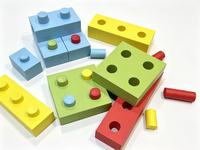Blocs emboîtables en mousse EVA colorés, perforés, non toxiques, lavables, jouet DIY pour enfants