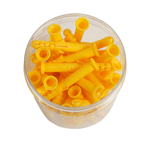 Anclaje de expansión de plástico amarillo resistente para trabajos pesados, anclaje de nylon de inserción con martillo para paredes de hormigón - Product Image 1