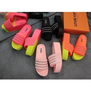 STK88S1 di alta tacco multi colore delle donne dei sandali tacco alto arcobaleno forma piatta scarpe estate sandali <span class=keywords><strong>con</strong></span> <span class=keywords><strong>zeppa</strong></span> pantofole <span class=keywords><strong>con</strong></span> il diamante - Product Image 5