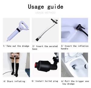 Produits de salle de bain drague d'égout bouché déboucher toilette puissant <span class=keywords><strong>évier</strong></span> desentupidor piston de vidange d'air et <span class=keywords><strong>pompe</strong></span> blaster - Product Image 4
