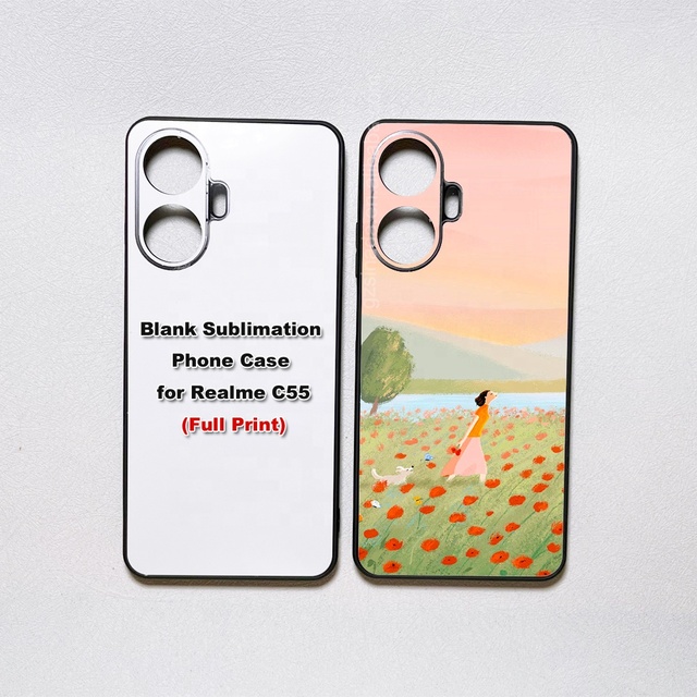 Hot Selling 2d TPU PC Full Printed Blank Sublimation Mobile Phone Cases for Realme C55