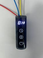 Termostato Inteligente WIFI Digital a Prueba de Agua de 32 mm con Pantalla Redonda Negra, Programable, para Calentador de Toallas Eléctrico, Interruptor de Control de Temperatura