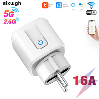 Enchufe Inteligente SIXWGH 5G WIFI con Medición de Corriente, Control por Voz, 16 Amperios |   Funciona con Alexa/Asistente de Google