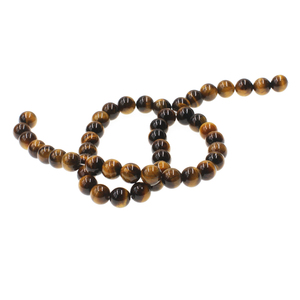Hilo de cuentas de piedra Natural, redondo, Ojo de Tigre, 8mm - Product Image 2