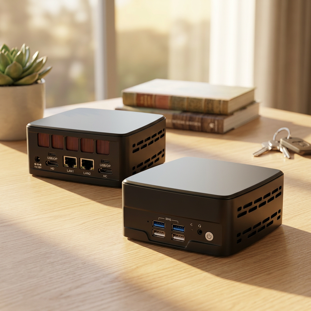 Intel Core Ultra 7 5 Mini PC AI Desktop DDR5 96GB RAM Dual 2.5G LAN  Type-C Windows 11 Industrial Business Micro Computer
