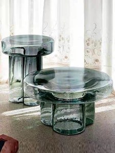 <span class=keywords><strong>Tavolino</strong></span> da Caffè Rotondo in <span class=keywords><strong>Vetro</strong></span> a Petalo, Stile Moderno e alla Moda, <span class=keywords><strong>Tavolino</strong></span> Trasparente <span class=keywords><strong>Colorato</strong></span> per Soggiorno - Product Image 2