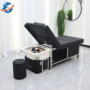 Hochwertige Friseursalon möbel Smart Electric Water Circulation Head <span class=keywords><strong>Therapy</strong></span> Waschen Shampoo Bett mit Pediküre - Product Image 1