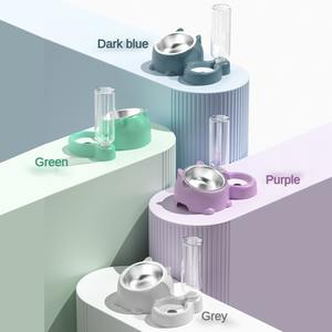 Tigela Dupla de Aço Inoxidável para Gatos e Cães, Comedouro Anti-Tombamento e Bebedouro Inclinado para Pets - Product Image 3