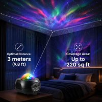 Projecteur d'aurores boréales décoratif, lumières LED alimentées par USB pour décorations intérieures de festivals, couleurs RGB, télécommande |