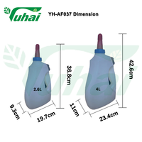 Biberon portable debout de 2,6 L/4 L, équipement pour animaux, biberon d'allaitement pour bétail avec valve, biberon d'alimentation au lait pour veaux pour élevage