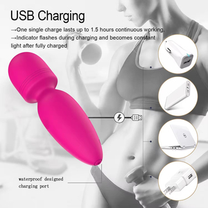 <span class=keywords><strong>Mini</strong></span> Vibrador Portátil de 10 Velocidades, Masajeador Tipo Varita AV, Silicona Recargable, Impermeable, Multivelocidad, Juguete Sexual para Mujeres - Product Image 4