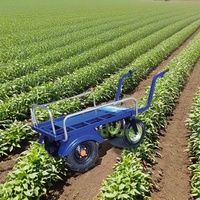 Mécanisme de levage électrique à batterie au plomb robuste de 400 à 8 chevrons Chariot de remorque électrique avec garde-corps amovibles