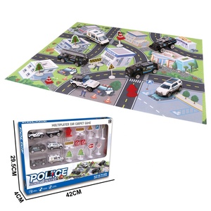 Samtoy-Vehículos <span class=keywords><strong>de</strong></span> construcción <span class=keywords><strong>de</strong></span> aleación 1:64 para niños, <span class=keywords><strong>de</strong></span> la policía juguete <span class=keywords><strong>de</strong></span> camión <span class=keywords><strong>de</strong></span> <span class=keywords><strong>bomberos</strong></span>, coche <span class=keywords><strong>de</strong></span> modelo fundido a presión con alfombra <span class=keywords><strong>de</strong></span> juego - Product Image 6
