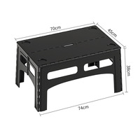 Table pliante portable en plastique pour l'extérieur, camping, pêche, pique-nique, jardin, plage, voyage