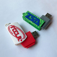 Carcasa USB hecha a medida, cubiertas USB OEM, unidad Flash USB de goma suave de PVC, regalos promocionales de PVC suave