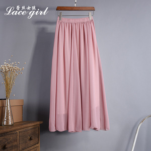 Gonna Midi in Chiffon Stile Europeo-Americano, Gonna Lunga Bohémien Autunnale <span class=keywords><strong>a</strong></span> <span class=keywords><strong>Vita</strong></span> <span class=keywords><strong>Alta</strong></span>, Taglie Forti, Linea <span class=keywords><strong>A</strong></span>, Lunghezza Pavimento, <span class=keywords><strong>Gonne</strong></span> da Spiaggia - Product Image 3