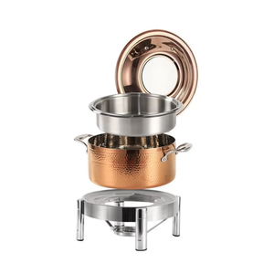 Juego de Utensilios de Cocina para Buffet Liyunda, Calentador de Comida tipo Chafing Dish, Acero Inoxidable, 6L, Dorado, para <span class=keywords><strong>Restaurante</strong></span> - Product Image 2