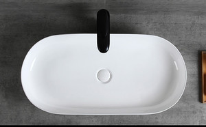 Mobile da Bagno in Ceramica Bianca con Lavabo a Dubai - Product Image 3